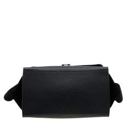 Pre Owned Celine Black Leather and Suede Large Trapeze Top Handle Bag
