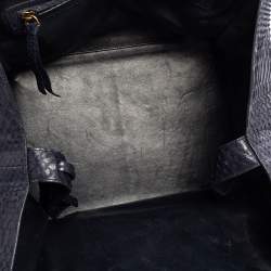 Pre Owned Celine Blue Python Medium Phantom Luggage Tote