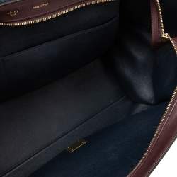 Pre Owned Celine Tri-Color Leather And Suede Large Trapeze Top Handle Bag