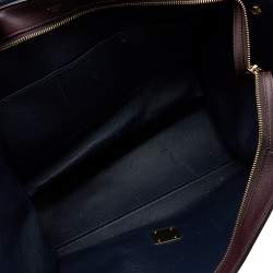 Pre Owned Celine Tri-Color Leather And Suede Large Trapeze Top Handle Bag