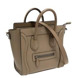 Pre Owned حقيبة يد توتس سيليننانو لاغيدج جلد بيج