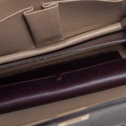 Pre Owned Celine Dark Burgundy Leather Large Case Chain Flap Shoulder Bag