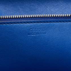 Pre Owned Celine Blue Leather Medium Tie Tote