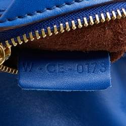 Pre Owned Celine Blue Leather Medium Tie Tote