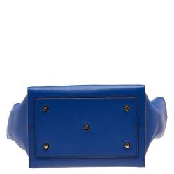 Pre Owned Celine Blue Leather Medium Tie Tote