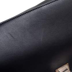 Pre Owned Celine Tri Color Leather And Pony Hair Medium Trapeze Top Handle Bag