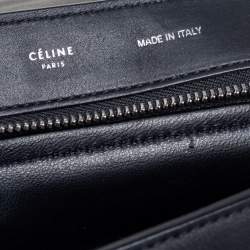 Pre Owned Celine Tri Color Leather And Pony Hair Medium Trapeze Top Handle Bag