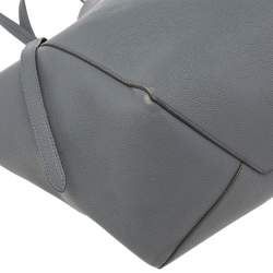 Pre Owned Celine Stone Blue Soft Grained Leather Small Cabas Phantom Tote