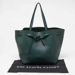 Pre Owned Celine Green Leather Medium Tassel Phantom Cabas Tote