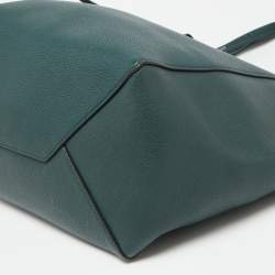 Pre Owned Celine Green Leather Medium Tassel Phantom Cabas Tote