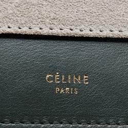 Pre Owned Celine Multicolor Leather And Suede Envelope Shoulder Bag