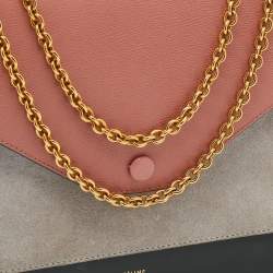 Pre Owned Celine Multicolor Leather And Suede Envelope Shoulder Bag