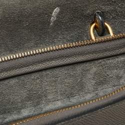 Pre Owned Celine Grey Leather Micro Belt Top Handle Bag