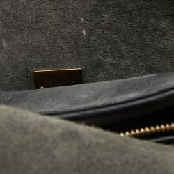 Pre Owned Celine Grey Leather Micro Belt Top Handle Bag