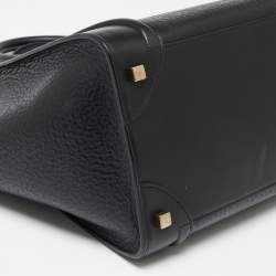 Pre Owned حقيبة يد سيلين ميني لاغيدج جلد أسود منقوش