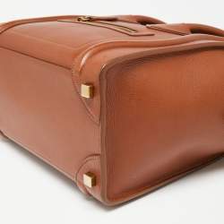 Pre Owned حقيبة يد سيلين مايكرو لاغيدج جلد بني 