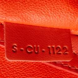 Pre Owned Celine Orange Suede and Leather Medium Phantom Luggage Tote
