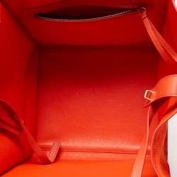 Pre Owned Celine Orange Suede and Leather Medium Phantom Luggage Tote