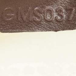 Pre Owned Celine Brown Fabric Kiss Lock Frame Clutch