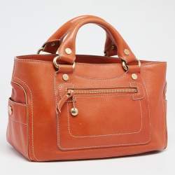 Pre Owned Celine Orange Leather Boogie Tote