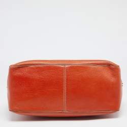 Pre Owned Celine Orange Leather Boogie Tote