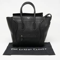 Pre Owned حقيبة يد توتس سيلين ميني لاغيدج جلد أسود