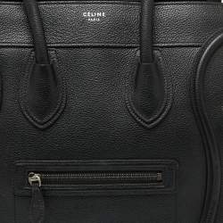 Pre Owned حقيبة يد توتس سيلين ميني لاغيدج جلد أسود