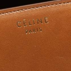 Pre Owned Celine Brown Leather Large Classic Box Shoulder Bag