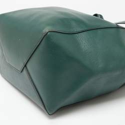 Celine Green Leather Small Cabas Phantom Tote