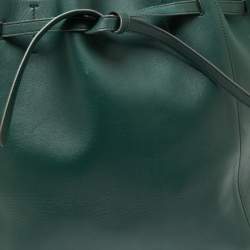 Celine Green Leather Small Cabas Phantom Tote