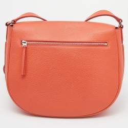 Celine Orange Leather Trotteur Messenger Bag