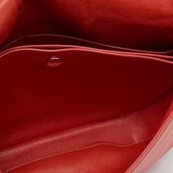 Celine Orange Leather Trotteur Messenger Bag