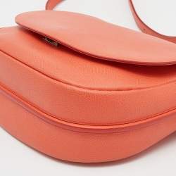 Celine Orange Leather Trotteur Messenger Bag
