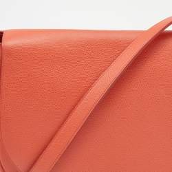Celine Orange Leather Trotteur Messenger Bag