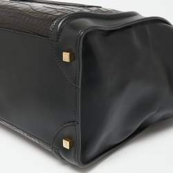 مملوكة مسبقًا حقيبة يد توتس لاغيدج جلد تمساح أسود صغيرة