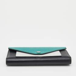 Pre Owned Celine Tri Color Leather Envelope Flap Wallet