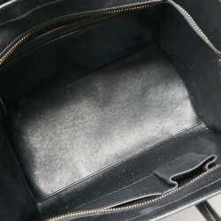 Pre Owned Celine Tri Color Leather and Suede Mini Luggage Tote