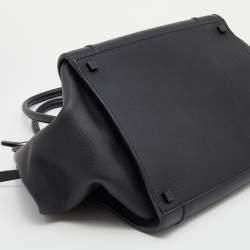 Pre Owned Celine Black Leather Small Phantom Luggage Tote