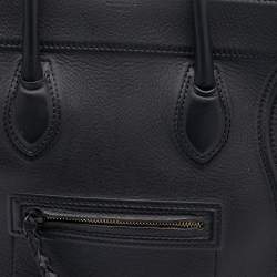 Pre Owned Celine Black Leather Small Phantom Luggage Tote