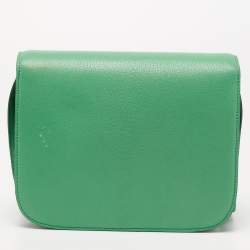 مملوكة مسبقًا حقيبة كتف سيلين كلاسيك بوكس جلد أخضر متوسطة