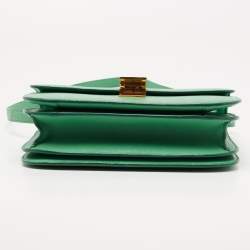 مملوكة مسبقًا حقيبة كتف سيلين كلاسيك بوكس جلد أخضر متوسطة