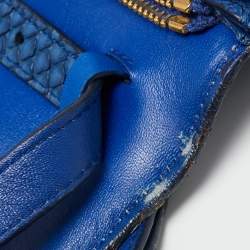 Celine Blue Python Large Classic Box Shoulder Bag