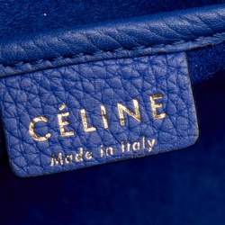 Pre Owned Celine Blue Leather Nano Luggage Tote