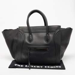 Pre Owned Céline Black Leather Large Phantom Luggage Tote