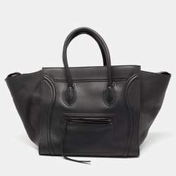 Pre Owned Céline Black Leather Large Phantom Luggage Tote