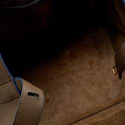 Pre Owned Celine Olive Green Leather Medium Phantom Luggage Tote