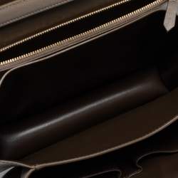 Pre Owned Celine Grey Leather Medium Classic Box Shoulder Bag