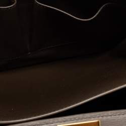 Pre Owned Celine Grey Leather Medium Classic Box Shoulder Bag