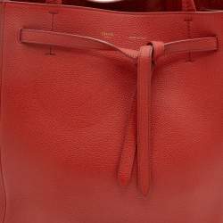 Pre Owned حقيبة يد توتس سيلين كاباس فانتوم جلد مُحبب ناعم برتقالي صغيرة