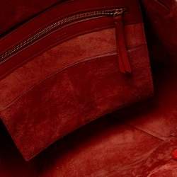 Pre Owned حقيبة يد توتس سيلين كاباس فانتوم جلد مُحبب ناعم برتقالي صغيرة